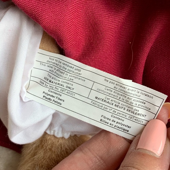 Artapower Plush Teacher Bear w Glasses and Apple in Red Dress Stuffed Animal Toy - Picture 9 of 12